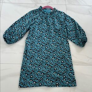 Leopard Print Blue Dress- Tyler Boe Medium